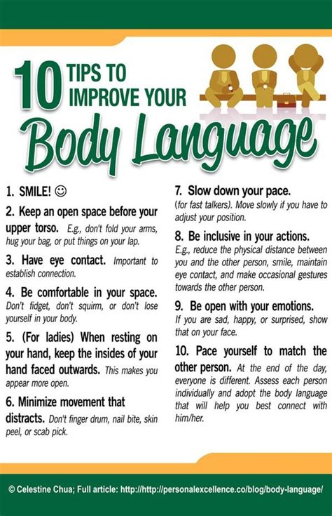 Educational Infographic 10 Tips To Improve Your Body Language