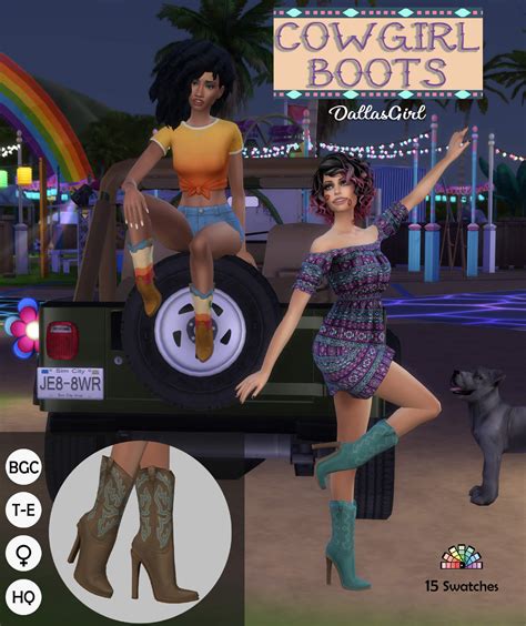 Sims 4 Cowgirl Boots New Mesh The Sims Book