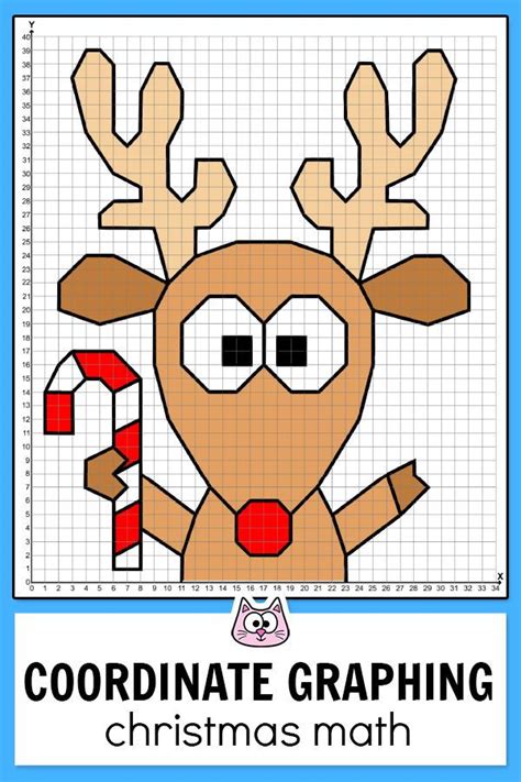 Christmas Math Coordinate Graphing Pictures Santa Elf Gingerbread