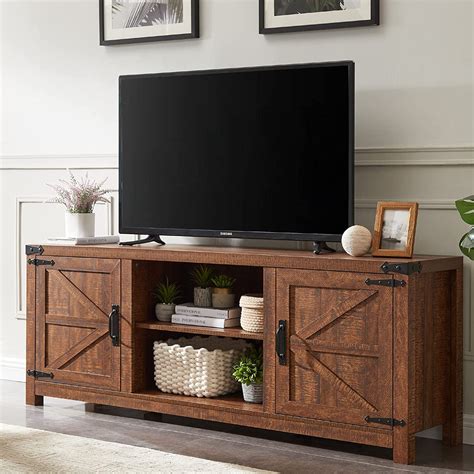 Okd Farmhouse Tv Stand For Tvs Up To 75 Inches Wood Modern