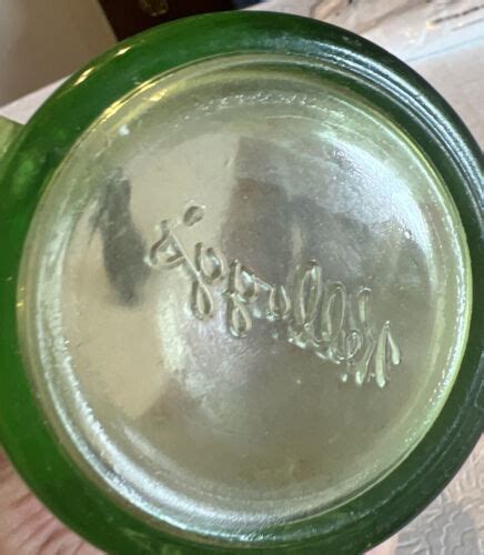 Vintage S Kellogg S Uranium Vaseline Green Glass Spout Measuring