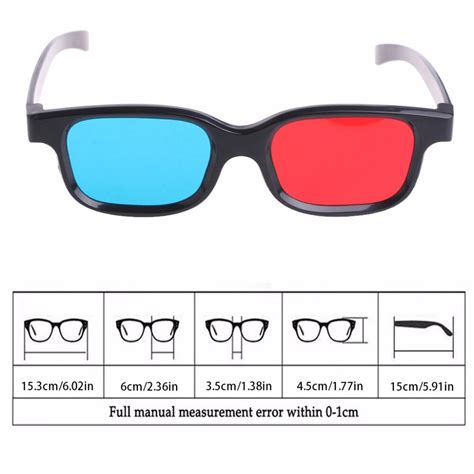 P Iflix 3d Glasses Black Frame Red Blue Plastic Cyan 3d Anaglyph For