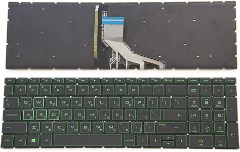 New Green Font English Backlit Laptop Keyboard Without Palmrest For