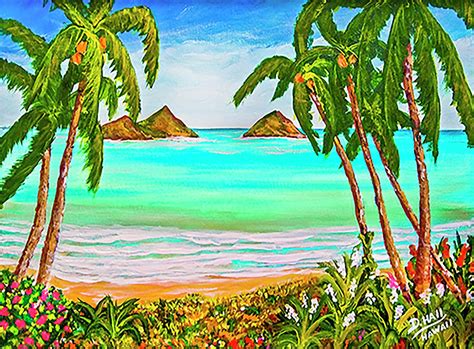 Lanikai Beach Oahu Hawaii 358 Painting By Donald K Hall Fine Art America