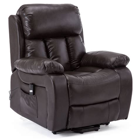Chester Electric Rise Leather Recliner Power Armchair Heated Massage Sofa Chair Ebay