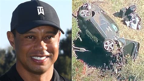 Tiger Woods Car Crash Golf Icon Hospitalised Reports Of Broken Legs