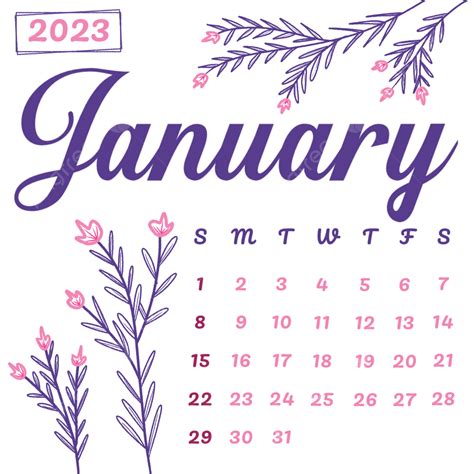 January Calendar White Transparent January Calendar Vector January