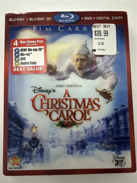 Disneys A Christmas Carol 3d Blu Raydvd 2010 4 Disc Set Jim Carrey