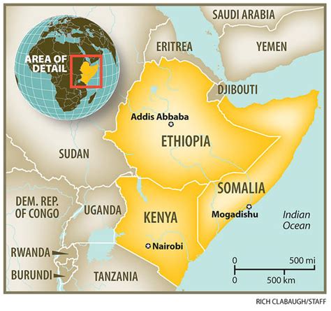 Horn Of Africa Map Pictures