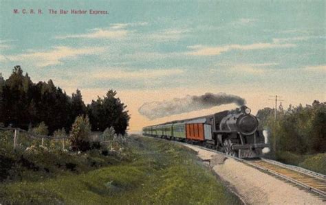 Postcard Mcrr Bar Harbor Express Railroad Ebay