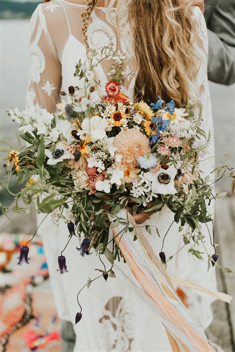 Bohemian Lakeside Wedding — Petals By Piper Boho Wedding Bouquet