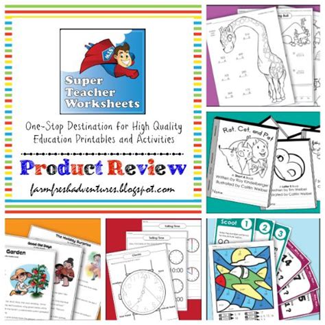 Your kids from kindergarten up through sixth grade will love using these math worksheets. Farm Fresh Adventures: Super Teacher Worksheets: One Stop Destination for Educational Printables ...