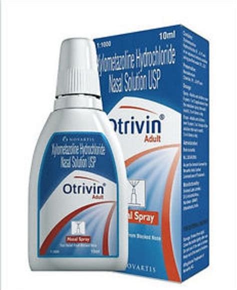 Otrivin Nasal Spray For Blocked Nose Nasal Congestion Sloution Sneezing Adult