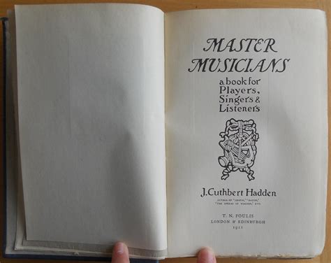 The Master Musicians Stories of Romantic Lives par J Cutherbert Hadden