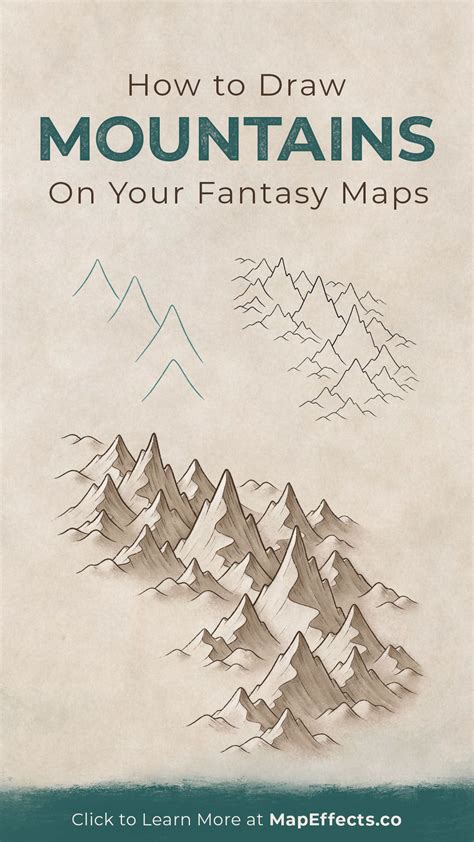 How To Draw Mountains On Your Fantasy Maps Cartography Tutorial