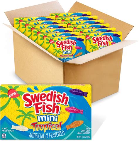 Swedish Fish Mini Tropical Soft And Chewy Candy 99 G Uk Grocery