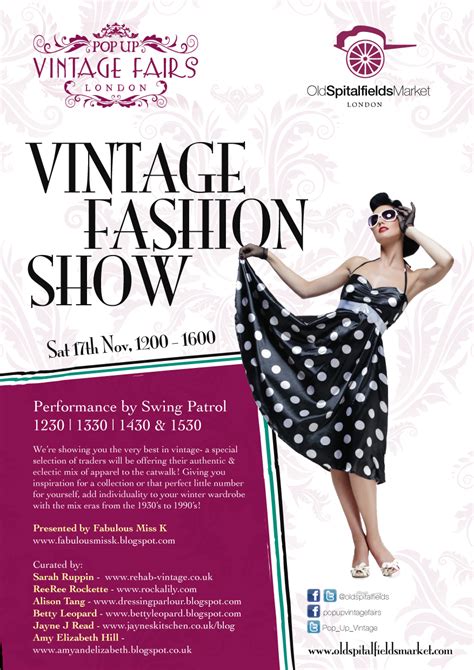 London Pop Ups Pop Up Vintage Fairs And Fashion Show At Old Spitalfields