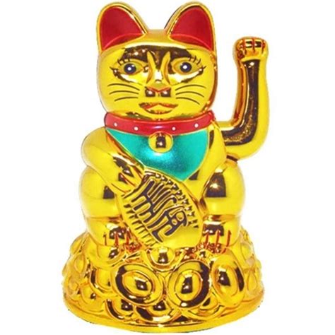 Jual Kucing Hoki Koin Emas Patung Boneka Kucing Hoki Rejeki Yuan Bao