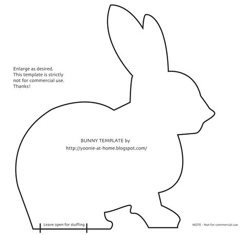 Rabbit template printable easter templates door hanger. | yoonie-at-home |: Off To A Hopping Start : A BUSY NEW YEAR!