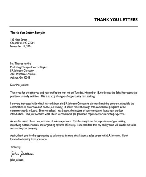 Free 6 Sample Professional Thank You Letter Templates In Ms Word Pdf