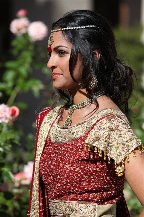 Indische Frau Im Traditionellen Kleid Stockbild Bild Von Indien Hennastrauch 127558437