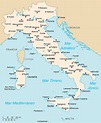 Mapa de Italia - Viajar a Italia