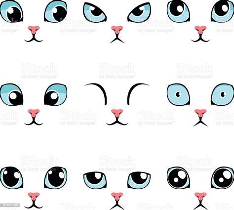 Set Of Cat Eyes Stock Illustration Download Image Now