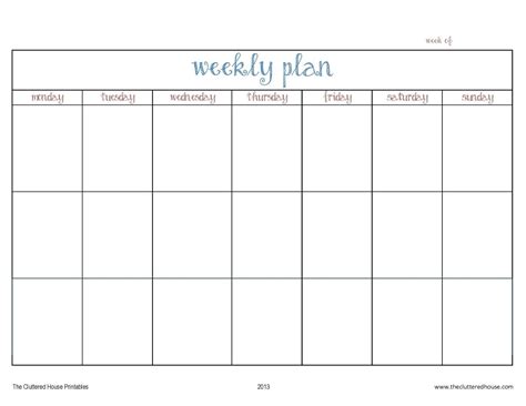 Free Printable Calendar By Week Weekly Calendar Template Next 4 Weeks