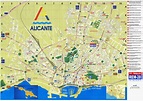 Tourist map of Alicante - Full size