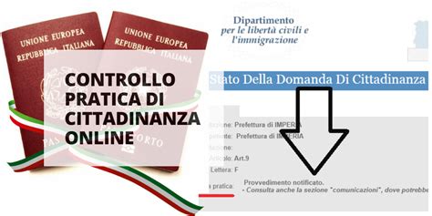 Controllo Pratica Cittadinanza Online Cittadinanza Italiana