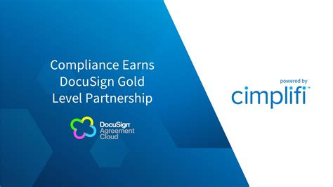 Compliance Earns Docusign Gold Level Partnership Denoting Expertise And
