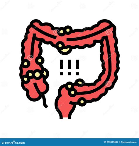 Crohns Disease Color Icon Vector Illustration Stock Vector