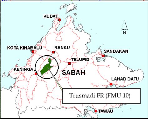 Map showing the location of Trusmadi-Sinua Scientific Expedition ...
