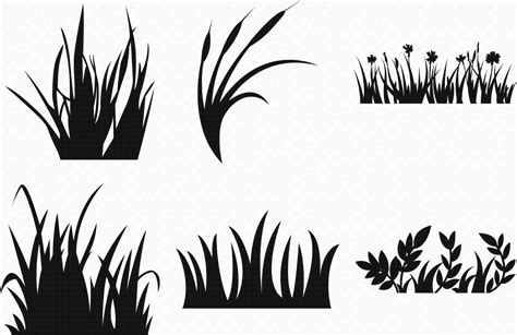 Grass Svg Eps Png Dxf Clipart For Cricut And Silhouette Etsy Uk