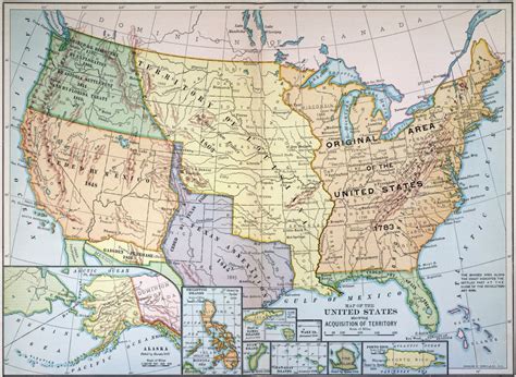 Map Us Expansion 1905 Nmap Of The United States 1905 Showing Its