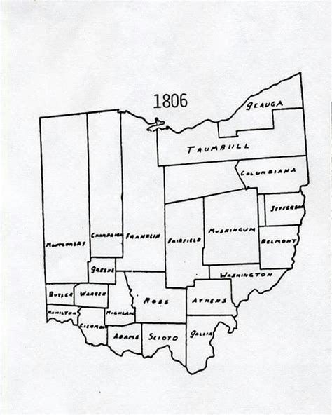 Ohio Counties Ohio Map Genealogy History Ohio History