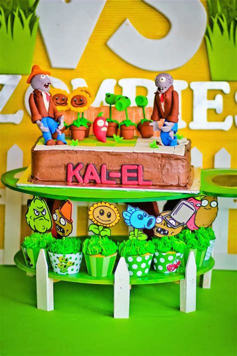 Karas Party Ideas Plants Vs Zombies Themed Birthday Party