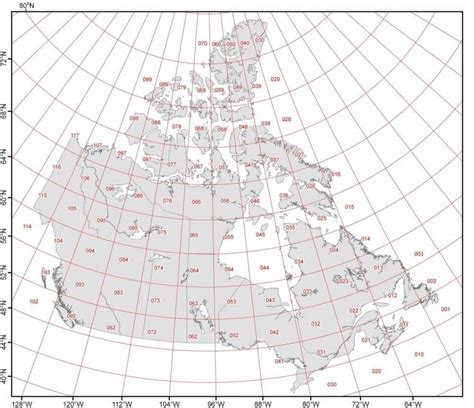 Canada Latitude Map Map Of Canada Latitude Northern America Americas
