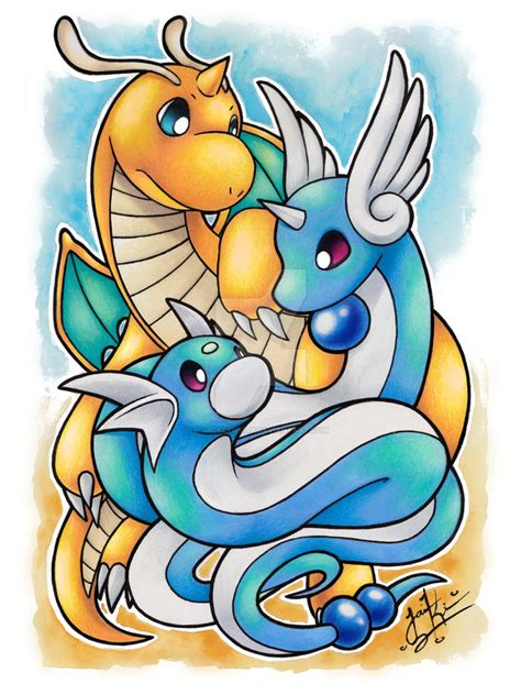 Dratini Evolutions Traditional Piece By Jacklynkirk On Deviantart