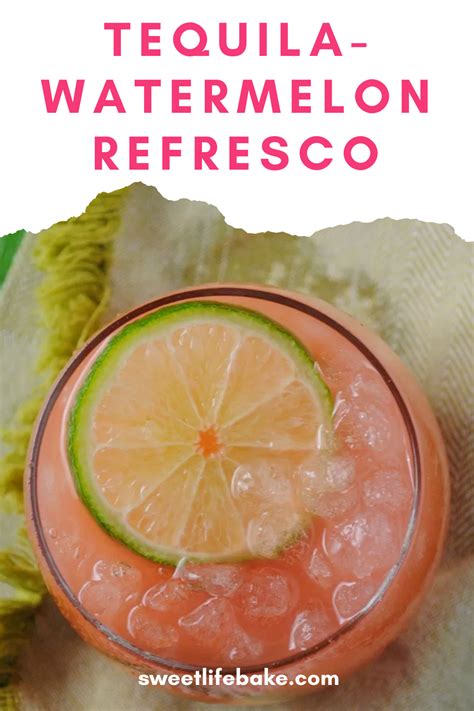 Tequila Watermelon Refresco Spring Drink Recipes Summer Drink