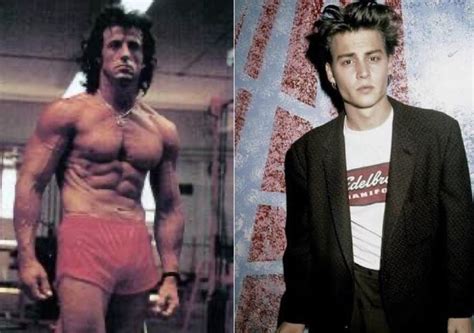 Sylvester Stalon Age 20 And Johnny Depp Age 20 They Dont Look The