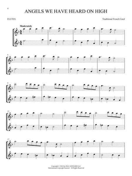 Sheet Music Christmas Carols For Two Flutes 2 Flutes Duet