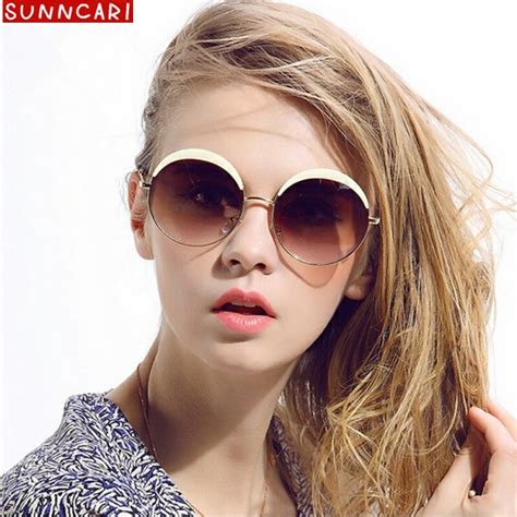 New 2015 Sunglasses Women Retro Punk Style Round Female Sun Glasses