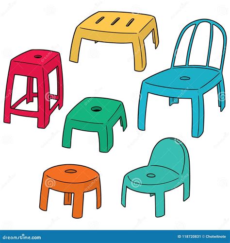 Vector Set Of Chairs Stock Vector Illustration Of Backrest 118720831