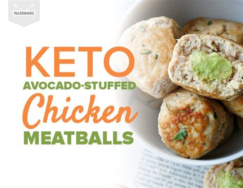 Keto Avocado Stuffed Chicken Meatballs Paleo Low Carb Keto