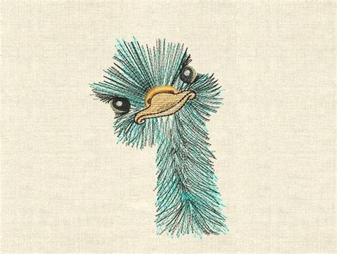 Machine Embroidery Designs Ostrich Birds - Etsy