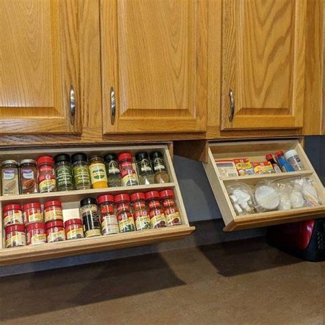 Pantries can benefit from extra storage and organization since their contents are often changing. Under Cabinet Spice Rack | Etsy | Cabinet spice rack, New ...