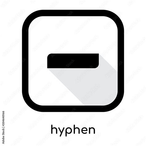 Hyphen Symbol Image Isolated On White Background Black Vector Sign
