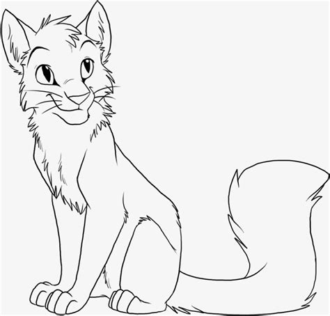 Warrior Cat Drawing Outline Friwm Warrior Cats Coloring Pages Hd Png