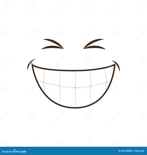 Mouth Laughing Cartoon Stock Illustration Illustration Of Happy 86182685